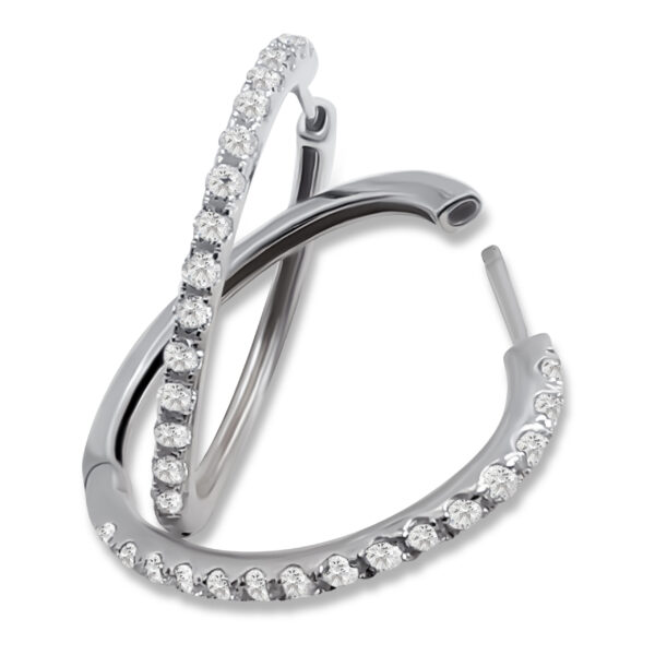 Elegante ovale Creolen – Klassisch und funkelnd – 27 x 2 mm