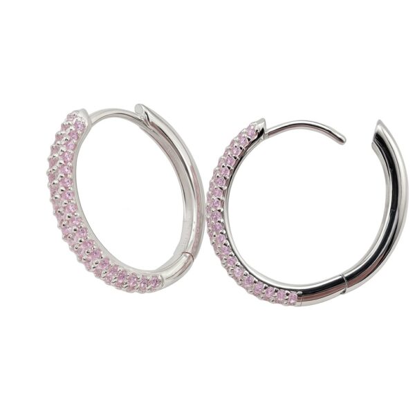 Rosé Blush – Creolen aus 960 Argentium Silber