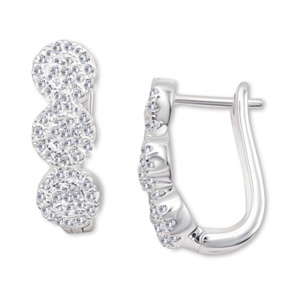 Triple Glow – Ohrstecker aus 960 Argentium Silber