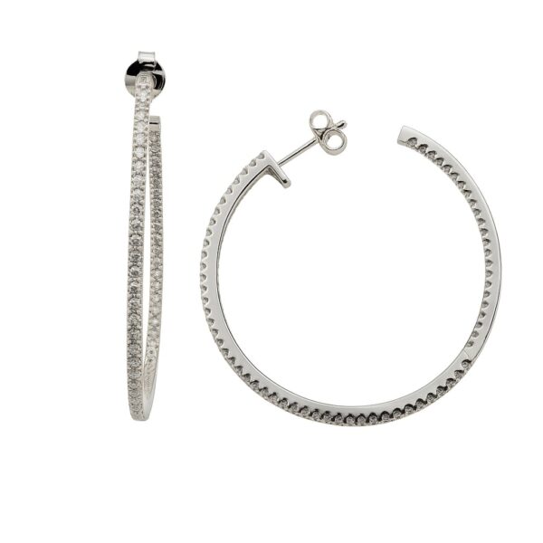 Shimmer Loop – Creolen aus 960 Argentium Silber