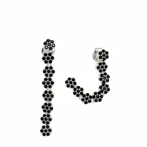 Noir Motion – Ohrringe aus 960 Argentium Silber