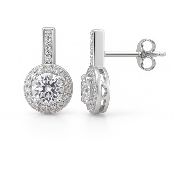 Ohrstecker „Halo Glow“ – 960 Argentium Silber