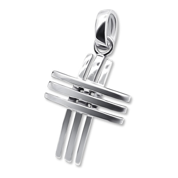 25 mm Kreuzanhänger – 960 Argentium Silber