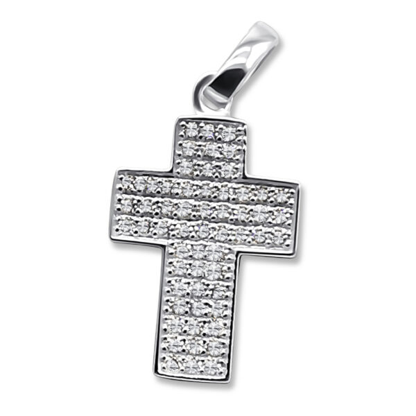 Kreuzanhänger aus 960 Argentium – 25 x 12 mm