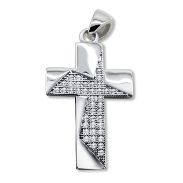 960 Argentium Kreuzanhänger – 28 x 14 mm