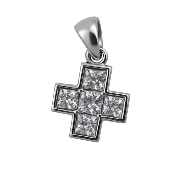 Anhänger „Diamond Cross Essence“ – 960 Argentium Silber