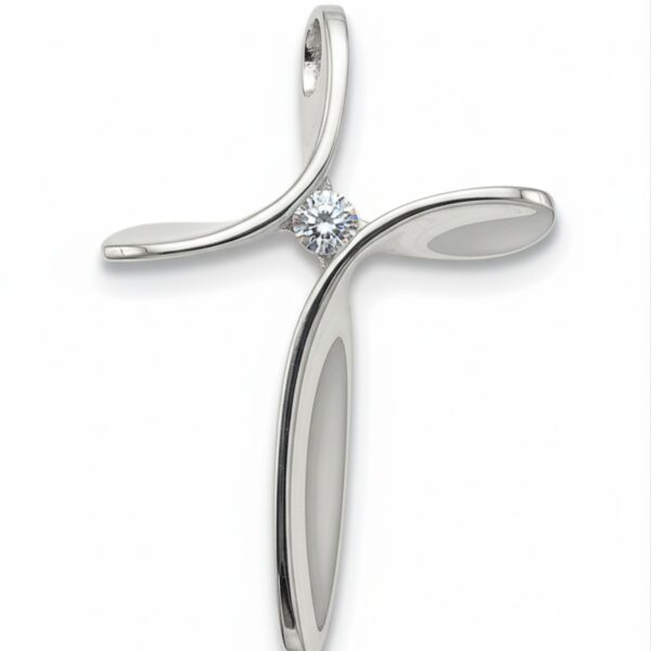 Kreuz-Anhänger „Flowing Grace“ – 960 Argentium Silber