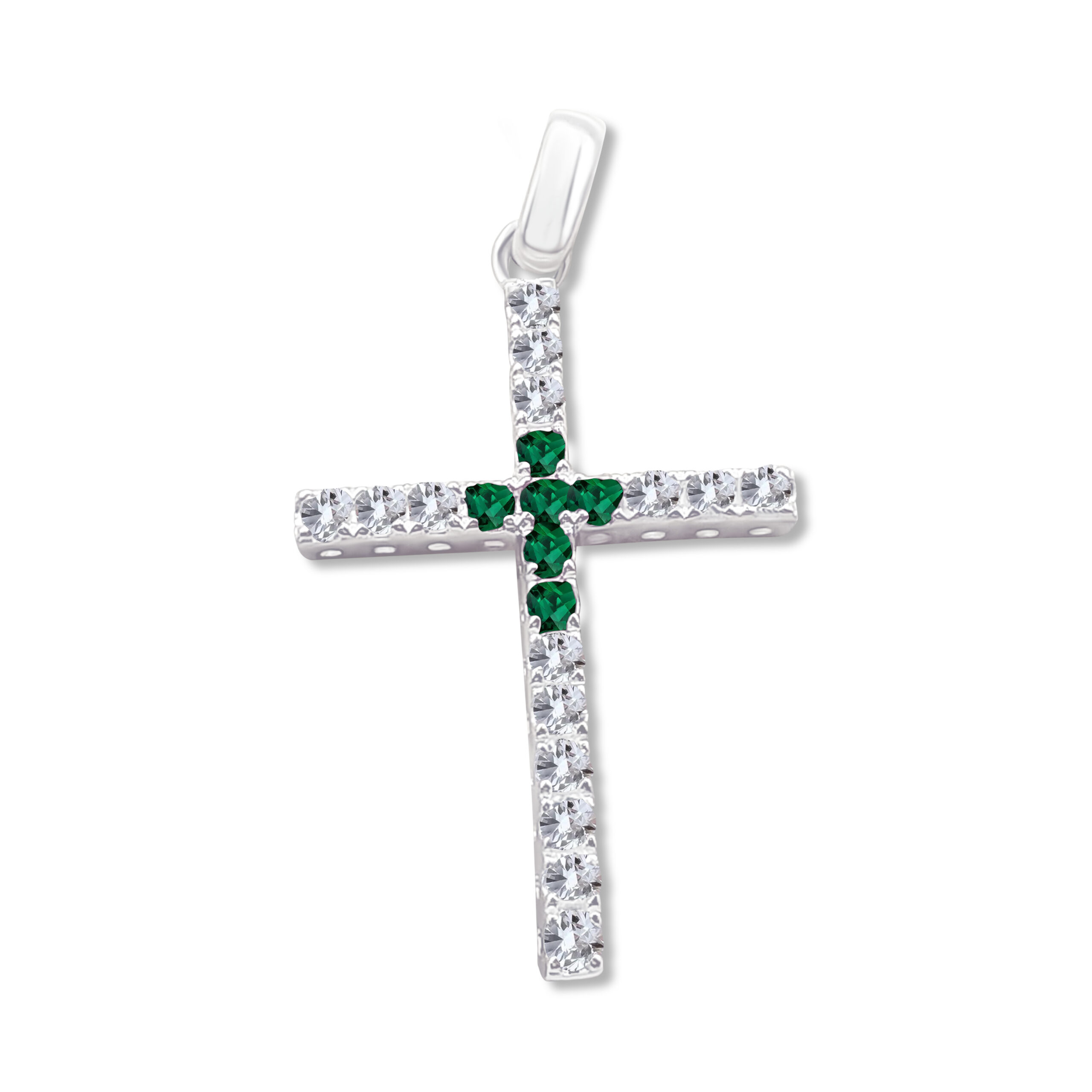 Anhänger „Crux Verde“ – 960 Argentium Silber