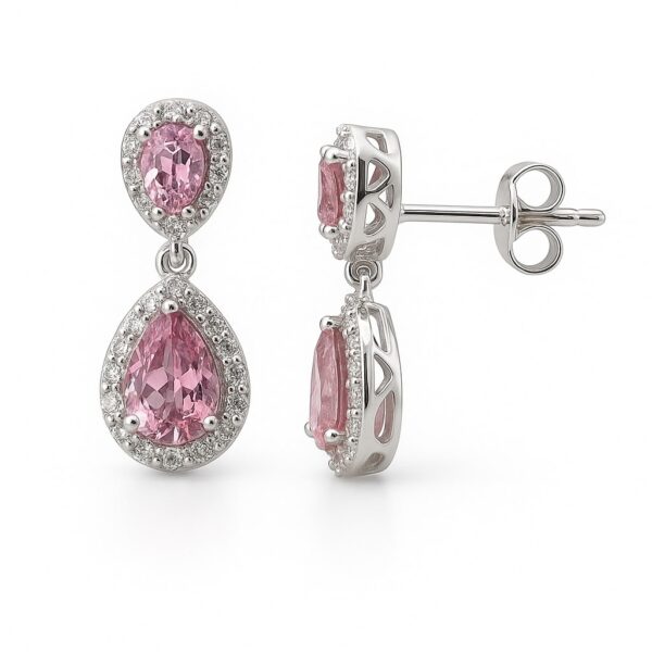 Ohrstecker „Rosé Drop“ – 960 Argentium Silber