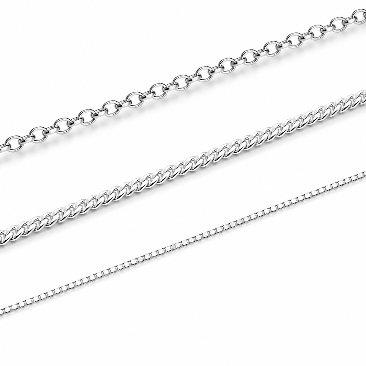 Maßketten aus 960 Argentium Silber