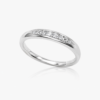 Pure Arc Ring aus 960 Argentium Silber mit weißen Zirkonia