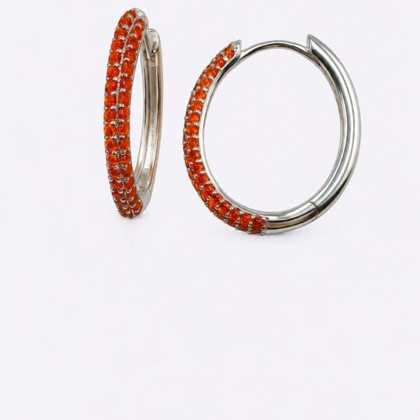 Amber Stride – Creolen aus 960 Argentium Silber
