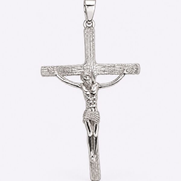 Crucifix Grande – Kreuzanhänger aus 960 Argentium Silber
