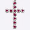Divine Ruby – Kreuzanhänger aus 960 Argentium Silber