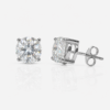 Moissanite Ohrstecker 5 mm aus 960 Argentium Silber