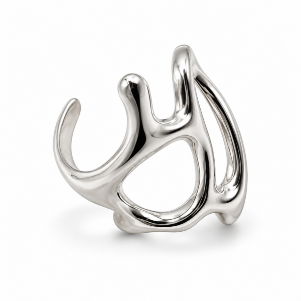 Silver Flow – verstellbarer Ring aus 960 Argentium Silber