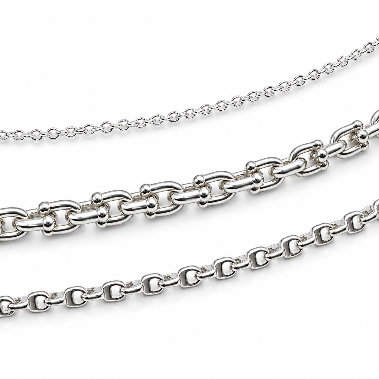 Ketten aus 960 Argentium Silber